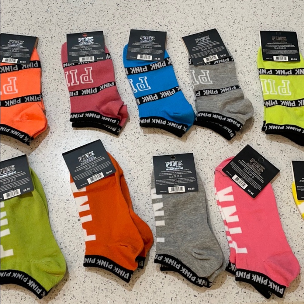 10 pairs of pink Victoria’s Secret socks brand NWT - Picture 7 of 8